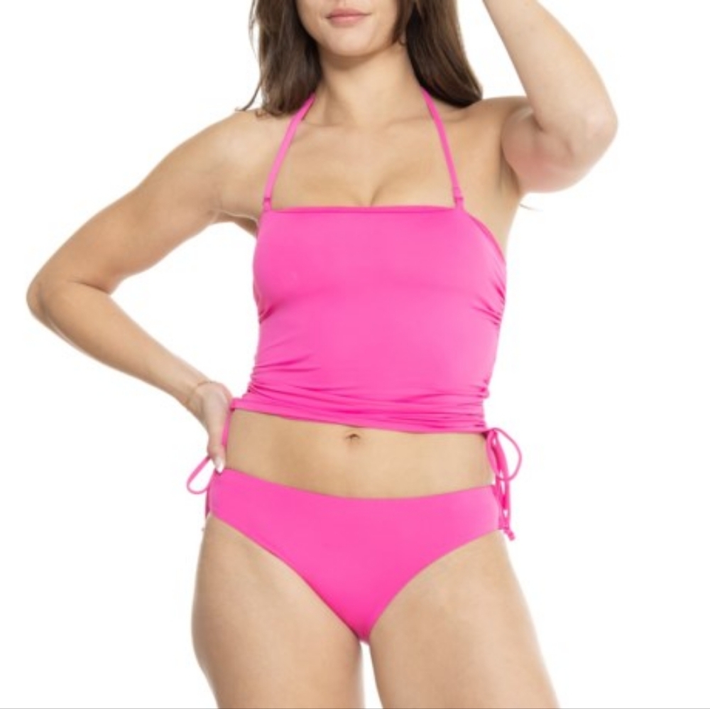🐳ROXY BANDEAU CROP TOP & HIPSTER BOTTOMS SIZE L - Picture 10 of 11
